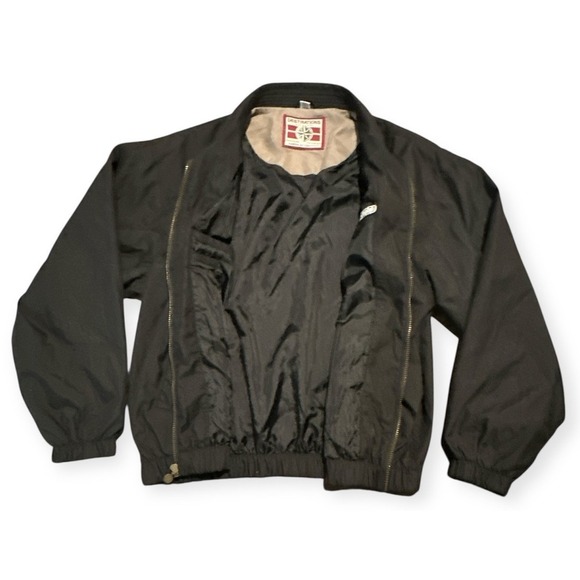 VTG Freightliner Jacket Mens L Black Destinations Bomber American Identity - Picture 2 of 16